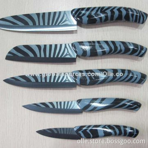 Snake Strips Handle Ceramic Knife
